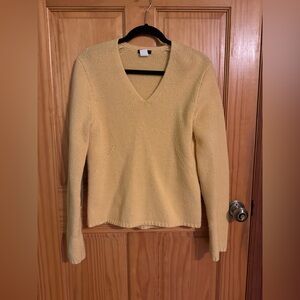 J.Crew Lambswool V-Neck Sweater Women’s Large Elbow Patches Hong Kong